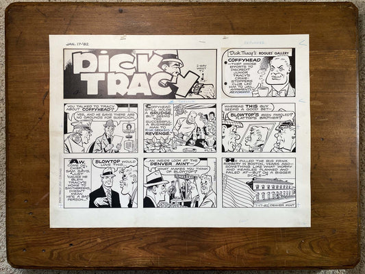 Dick Tracy Sunday 1/17/82 Original Art Illustration | Fletcher Studio