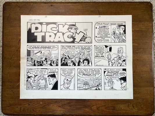 Dick Tracy Sunday 1/24/82 Original Art Illustration | Fletcher Studio