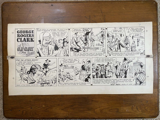 George Rogers Clark: An Old Glory Story 4/8/56 Original Art Illustration | Fletcher Studio
