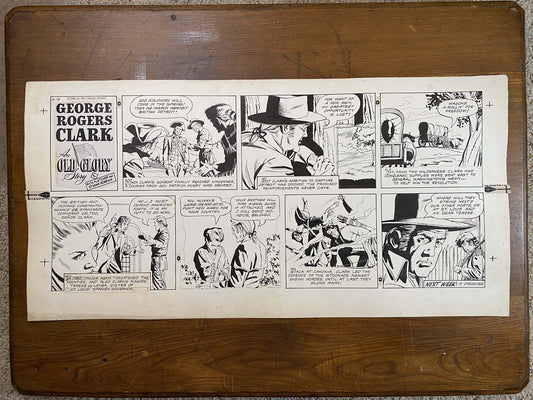 George Rogers Clark: An Old Glory Story 4/15/56 Original Art Illustration | Fletcher Studio