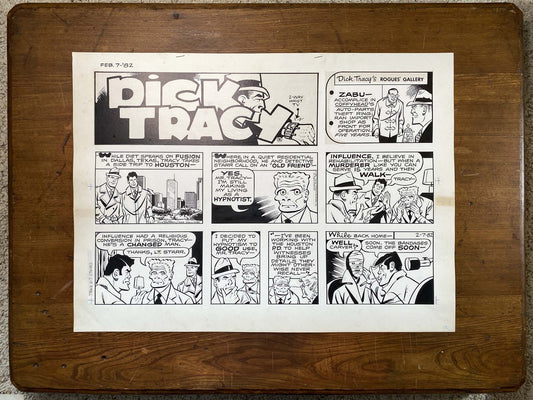 Dick Tracy Sunday 2/7/82 Original Art Illustration | Fletcher Studio