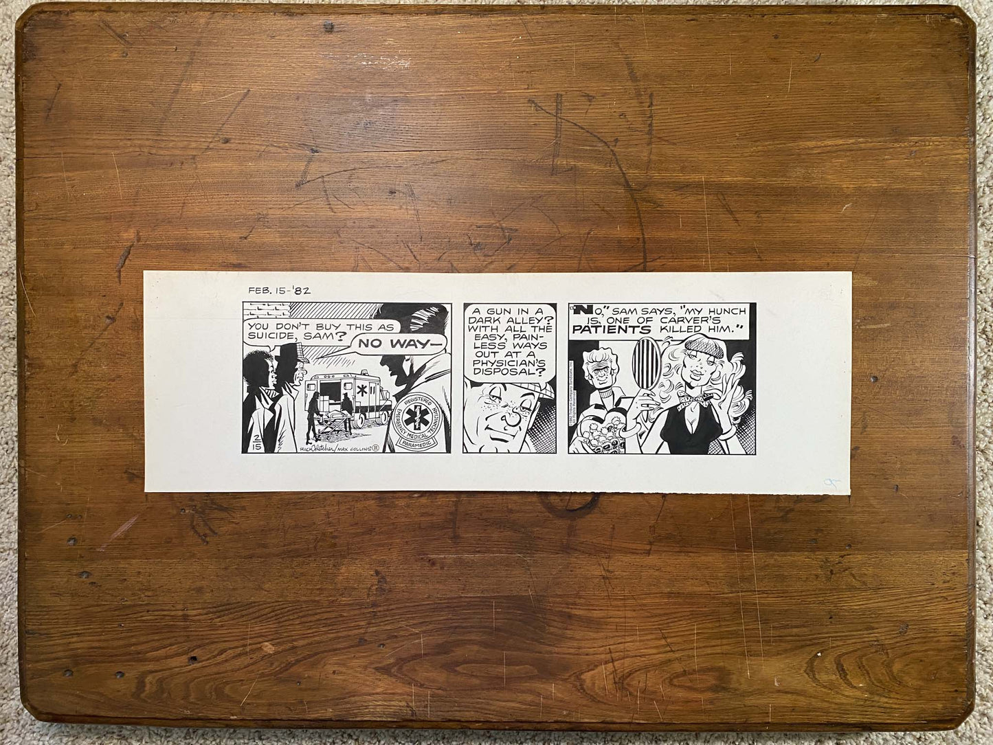 Dick Tracy Daily 2/15/82 Original Art Illustration | Fletcher Studio