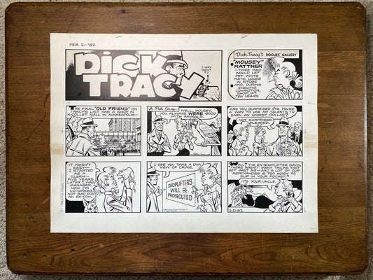 Dick Tracy Sunday 2/21/82 Original Art Illustration | Fletcher Studio