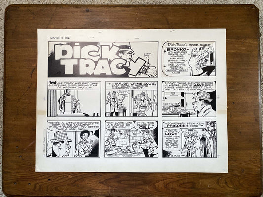 Dick Tracy Sunday 3/7/82 Original Art Illustration | Fletcher Studio