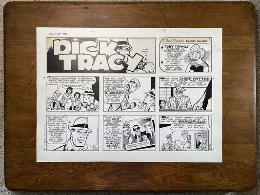 Dick Tracy Sunday 10/24/82 Original Art Illustration | Fletcher Studio