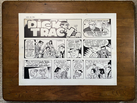 Dick Tracy Sunday 11/21/82 Original Art Illustration | Fletcher Studio