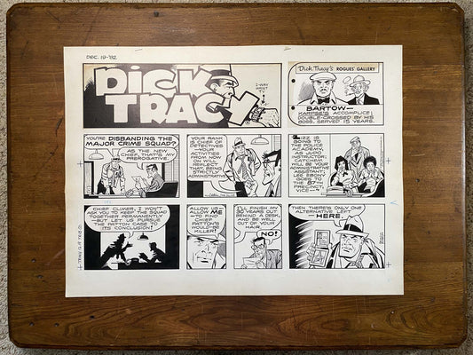 Dick Tracy Sunday 12/19/82 Original Art Illustration | Fletcher Studio