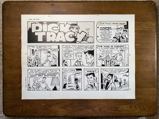 Dick Tracy Sunday 1/16/83 Original Art Illustration | Fletcher Studio