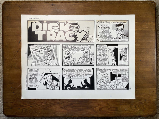 Dick Tracy Sunday 2/27/83 Original Art Illustration | Fletcher Studio