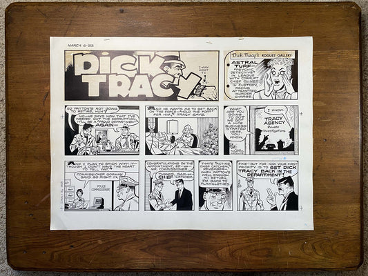 Dick Tracy Sunday 3/6/83 Original Art Illustration | Fletcher Studio