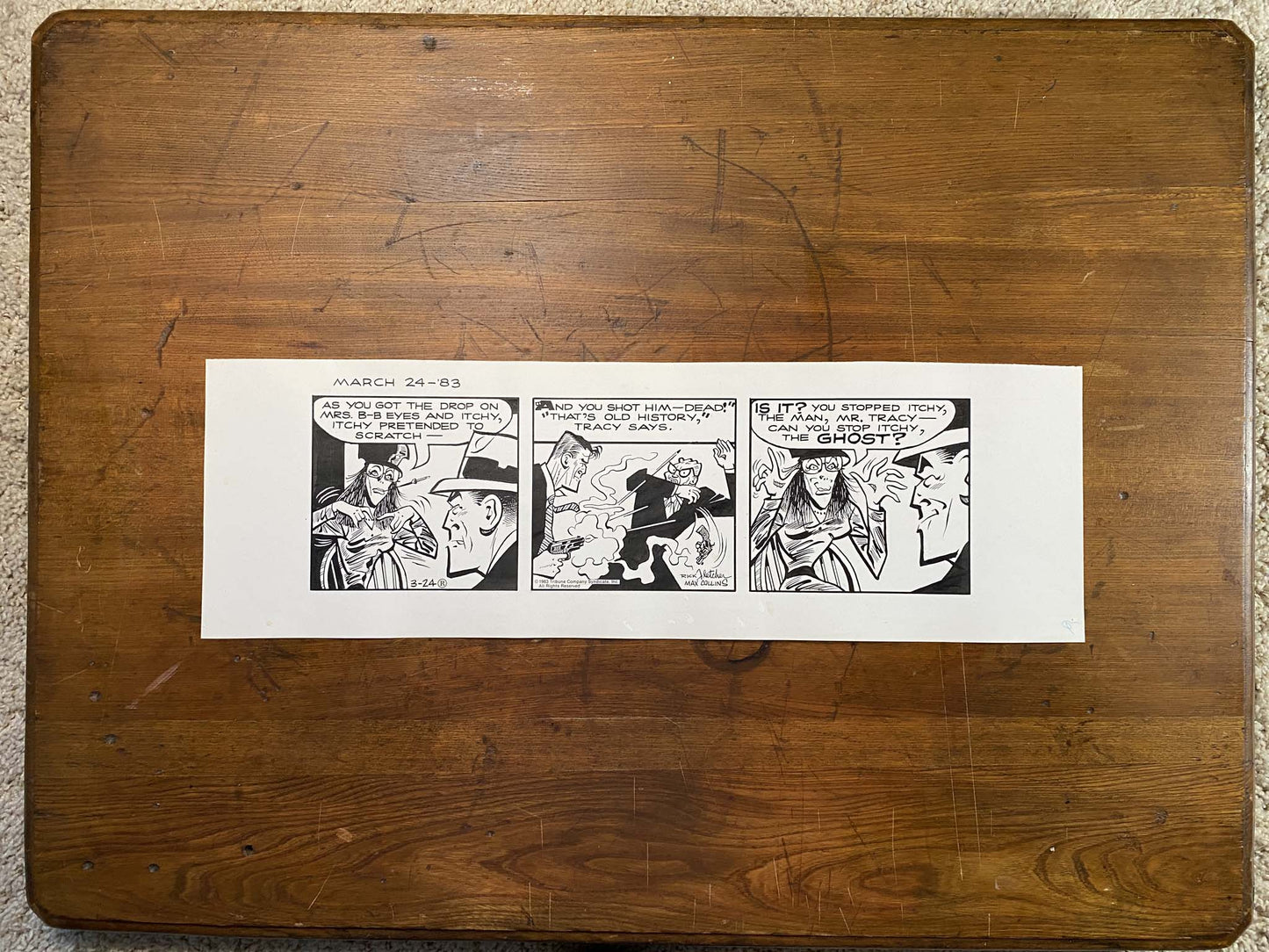 Dick Tracy Daily 3/24/83 Original Art Illustration | Fletcher Studio