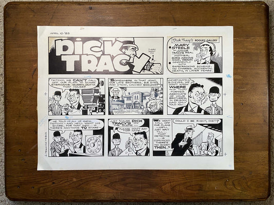 Dick Tracy Sunday 4/10/83 Original Art Illustration | Fletcher Studio