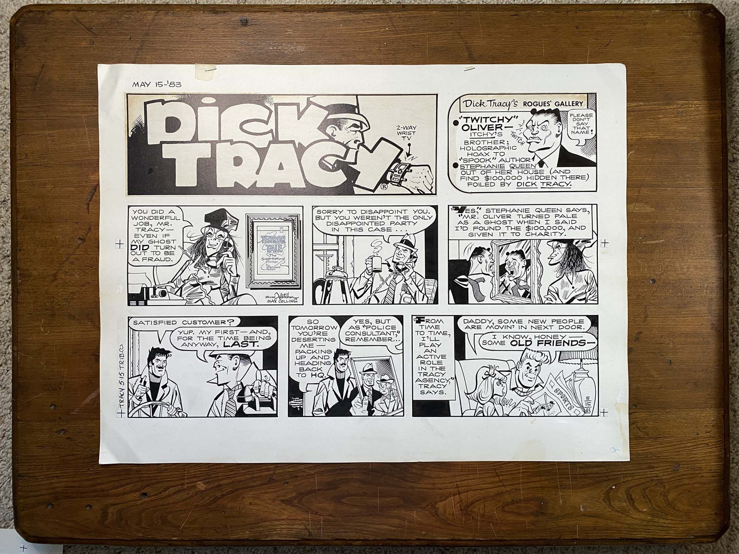 Dick Tracy Sunday 5/15/83 Original Art Illustration | Fletcher Studio