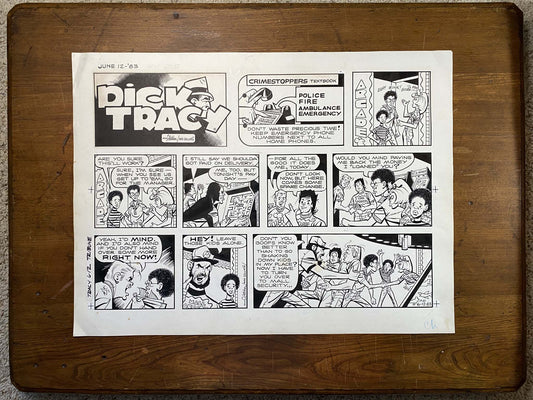 Dick Tracy Sunday 6/12/83 Original Art Illustration | Fletcher Studio