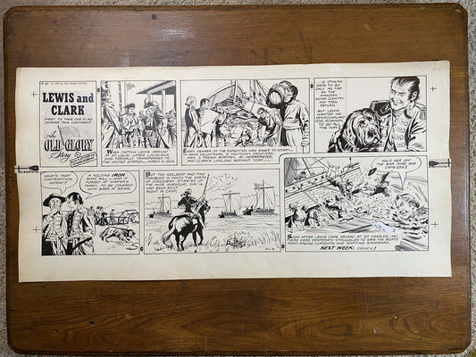 Lewis and Clark: An Old Glory Story 3/10/57 Original Art Illustration | Fletcher Studio
