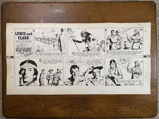 Lewis and Clark: An Old Glory Story 4/7/57 Original Art Illustration | Fletcher Studio