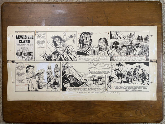 Lewis and Clark: An Old Glory Story 6/9/57 Original Art Illustration | Fletcher Studio