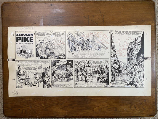Zebulon Pike: An Old Glory Story 9/8/57 Original Art Illustration | Fletcher Studio