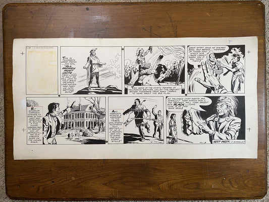 William Henry Harrison: An Old Glory Story 1/19/58 Original Art Illustration | Fletcher Studio