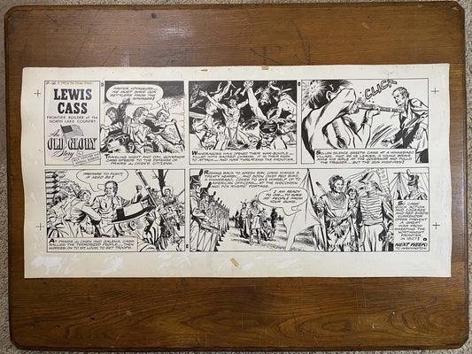 Lewis Cass: An Old Glory Story 8/16/59 Original Art Illustration | Fletcher Studio