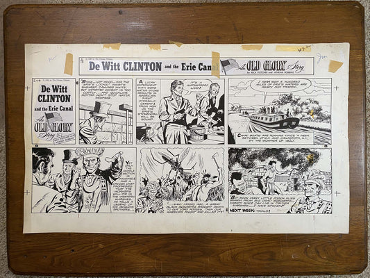 Dewitt Clinton: An Old Glory Story 2/14/60 Original Art Illustration | Fletcher Studio
