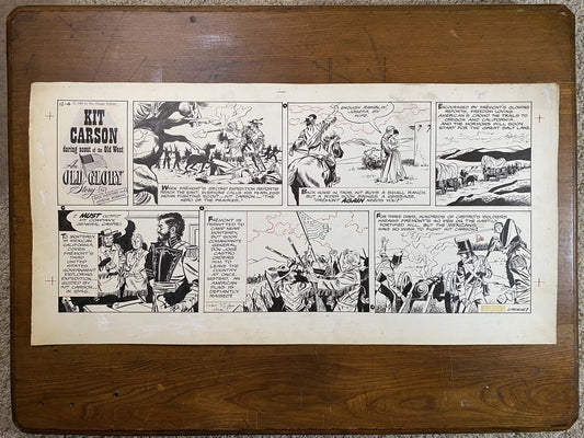 Kit Carson: An Old Glory Story 12/4/60 Original Art Illustration | Fletcher Studio