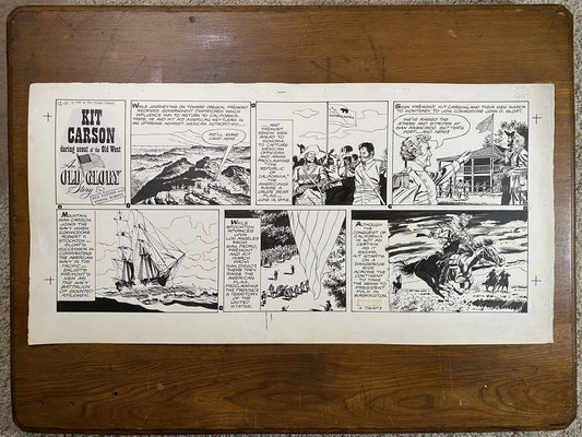 Kit Carson: An Old Glory Story 12/11/60 Original Art Illustration | Fletcher Studio