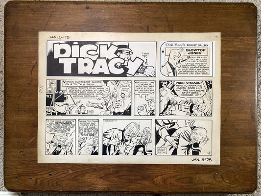Dick Tracy Sunday 1/8/78 Original Art Illustration | Fletcher Studio