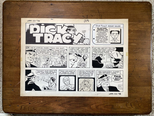 Dick Tracy Sunday 1/22/78 Original Art Illustration | Fletcher Studio