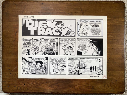 Dick Tracy Sunday 2/12/78 Original Art Illustration | Fletcher Studio
