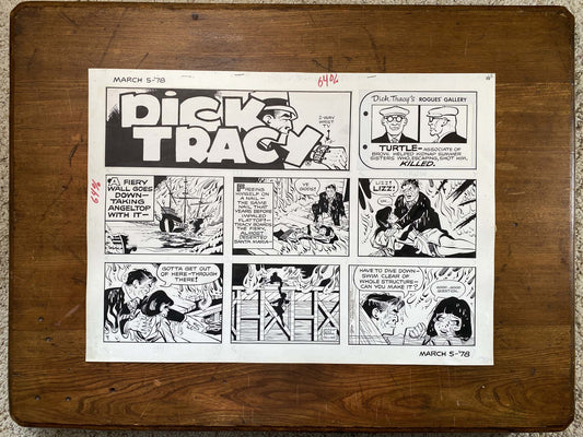 Dick Tracy Sunday 3/5/78 Original Art Illustration | Fletcher Studio