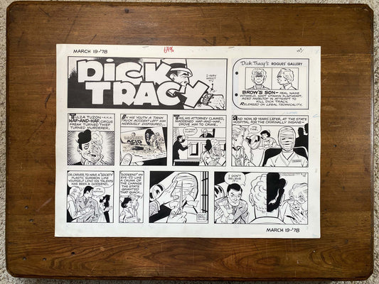 Dick Tracy Sunday 3/19/78 Original Art Illustration | Fletcher Studio
