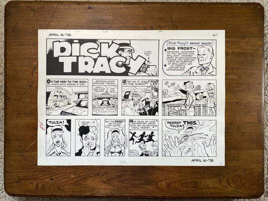 Dick Tracy Sunday 4/16/78 Original Art Illustration | Fletcher Studio