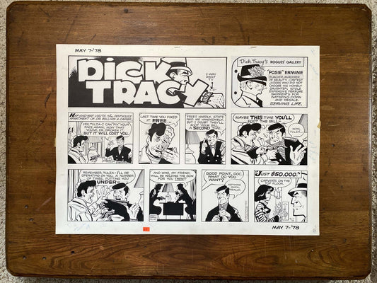 Dick Tracy Sunday 5/7/78 Original Art Illustration | Fletcher Studio