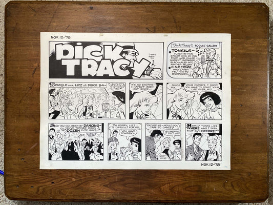 Dick Tracy Sunday 11/12/78 Original Art Illustration | Fletcher Studio