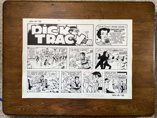 Dick Tracy Sunday 11/19/78 Original Art Illustration | Fletcher Studio