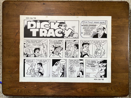 Dick Tracy Sunday 11/26/78 Original Art Illustration | Fletcher Studio