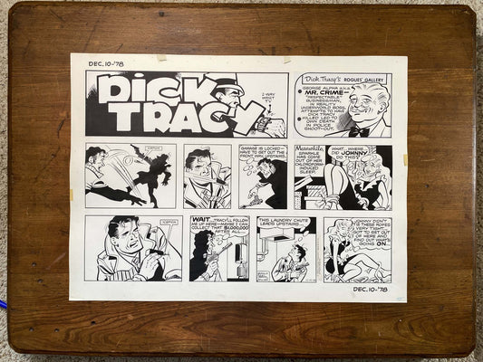 Dick Tracy Sunday 12/10/78 Original Art Illustration | Fletcher Studio