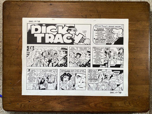 Dick Tracy Sunday 12/17/78 Original Art Illustration | Fletcher Studio