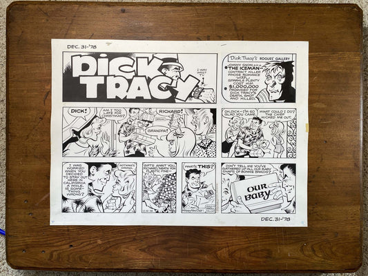 Dick Tracy Sunday 12/31/78 Original Art Illustration | Fletcher Studio
