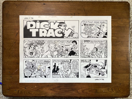 Dick Tracy Sunday 1/7/79 Original Art Illustration | Fletcher Studio