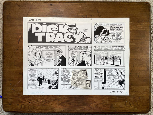 Dick Tracy Sunday 1/14/79 Original Art Illustration | Fletcher Studio