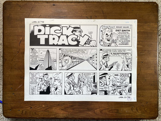 Dick Tracy Sunday 1/21/79 Original Art Illustration | Fletcher Studio