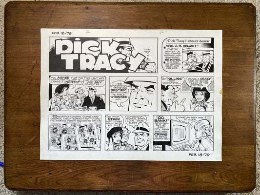 Dick Tracy Sunday 2/18/79 Original Art Illustration | Fletcher Studio