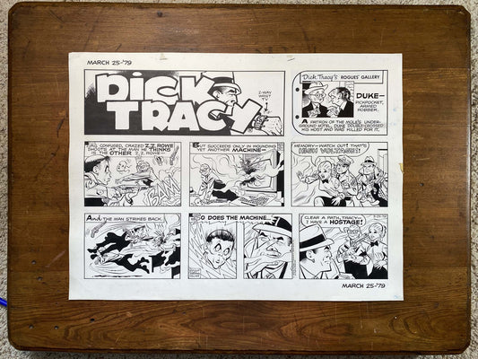 Dick Tracy Sunday 3/25/79 Original Art Illustration | Fletcher Studio
